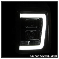 (Spyder Signature) Projector Headlights - Version 2 - Light Bar DRL - Black by Spyder Auto