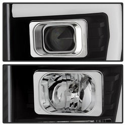 (Spyder Signature) Projector Headlights - Version 2 - Light Bar DRL - Black by Spyder Auto