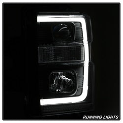 (Spyder Signature) Projector Headlights - Version 2 - Light Bar DRL - Black by Spyder Auto
