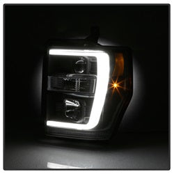 (Spyder Signature) Projector Headlights - Version 2 - Light Bar DRL - Black by Spyder Auto