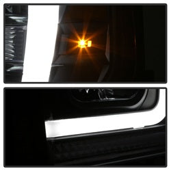 (Spyder Signature) Projector Headlights - Version 2 - Light Bar DRL - Black by Spyder Auto