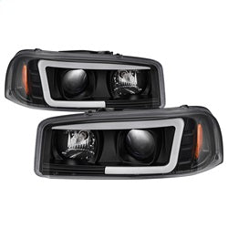 (Spyder Signature) Projector Headlights - Version 2 - Light Bar DRL - Black by Spyder Auto