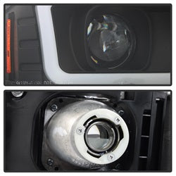 (Spyder Signature) Projector Headlights - Version 2 - Light Bar DRL - Black by Spyder Auto