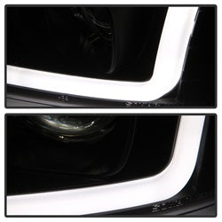(Spyder Signature) Projector Headlights - Version 2 - Light Bar DRL - Black by Spyder Auto