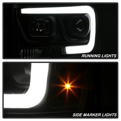 (Spyder Signature) Projector Headlights - Version 2 - Light Bar DRL - Black by Spyder Auto