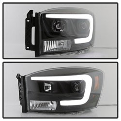 (Spyder Signature) Projector Headlights - Version 2 - Light Bar DRL - Black by Spyder Auto