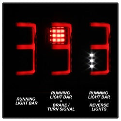 (Spyder) LED Tail Lights - Black Smoke by Spyder Auto