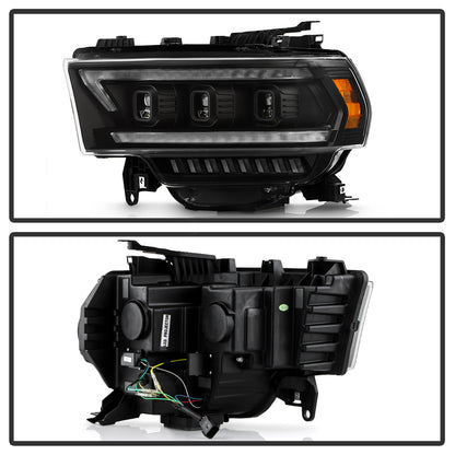 (Spyder Apex) High-Power LED Module (Low Beam) Equipped Headlights - Black by Spyder Auto