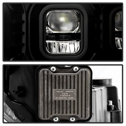 (Spyder Apex) High-Power LED Module (Low Beam) Equipped Headlights - Black by Spyder Auto