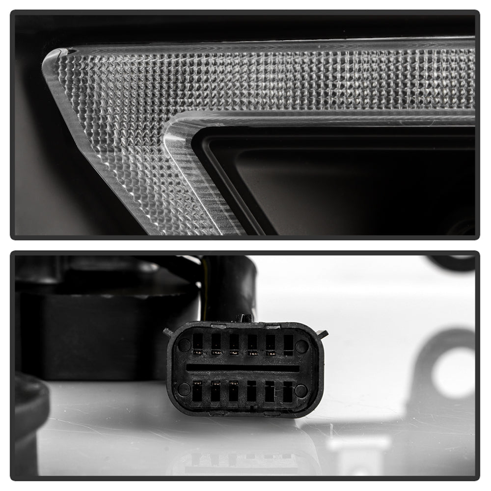 (Spyder Apex) High-Power LED Module (Low Beam) Equipped Headlights - Black by Spyder Auto