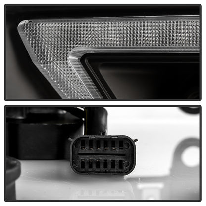 (Spyder Apex) High-Power LED Module (Low Beam) Equipped Headlights - Black by Spyder Auto