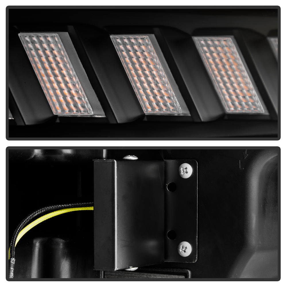 (Spyder Apex) High-Power LED Module (Low Beam) Equipped Headlights - Black by Spyder Auto