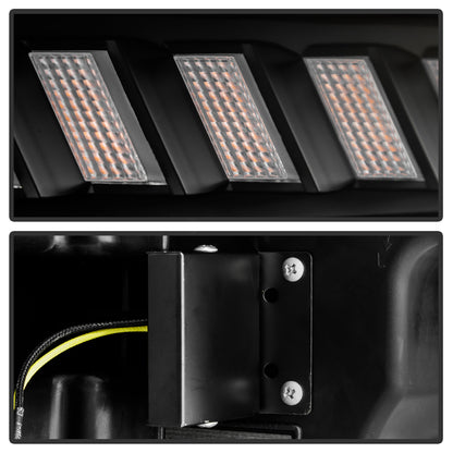 (Spyder Apex) High-Power LED Module (Low Beam) Equipped Headlights - Black by Spyder Auto