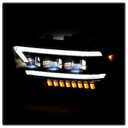 (Spyder Apex) High-Power LED Module (Low Beam) Equipped Headlights - Black by Spyder Auto