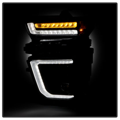 Projector Headlights - Sequential LED Turn Signal Lights - Black by Spyder Auto