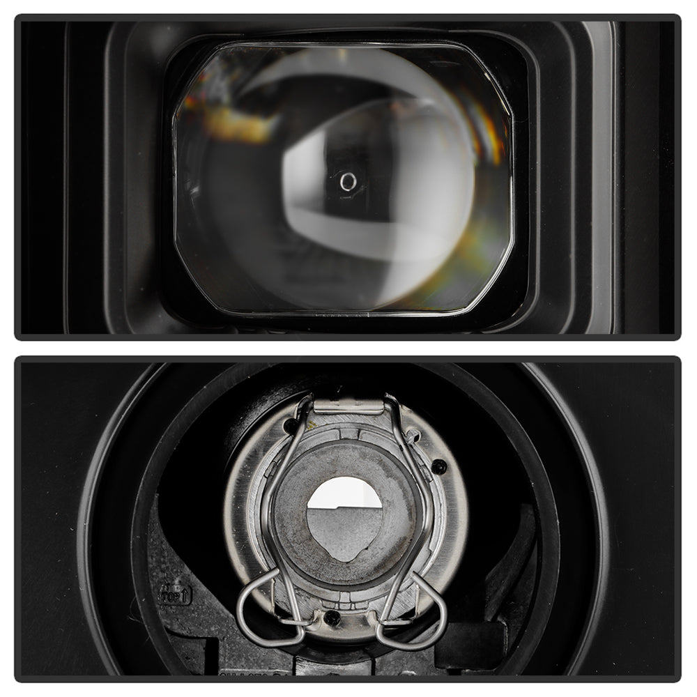 Projector Headlights - Sequential LED Turn Signal Lights - Black by Spyder Auto