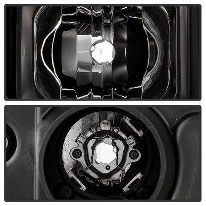 Projector Headlights - Sequential LED Turn Signal Lights - Black by Spyder Auto