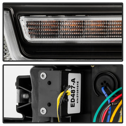 Projector Headlights - Sequential LED Turn Signal Lights - Black by Spyder Auto