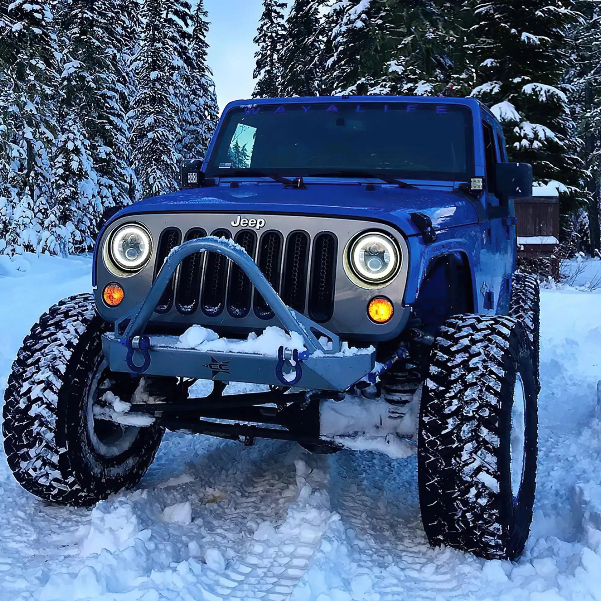 2007-2018 Jeep Wrangler JK Switchback LED Halo Headlights- DRL and Turn Signal by ORACLE Lighting