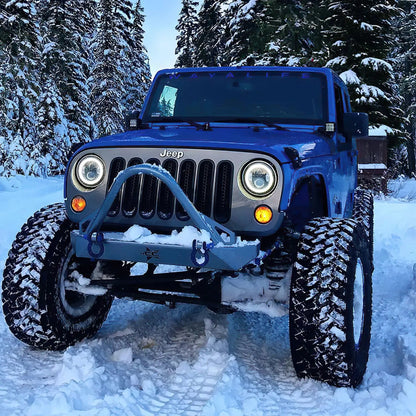 2007-2018 Jeep Wrangler JK Switchback LED Halo Headlights- DRL and Turn Signal by ORACLE Lighting