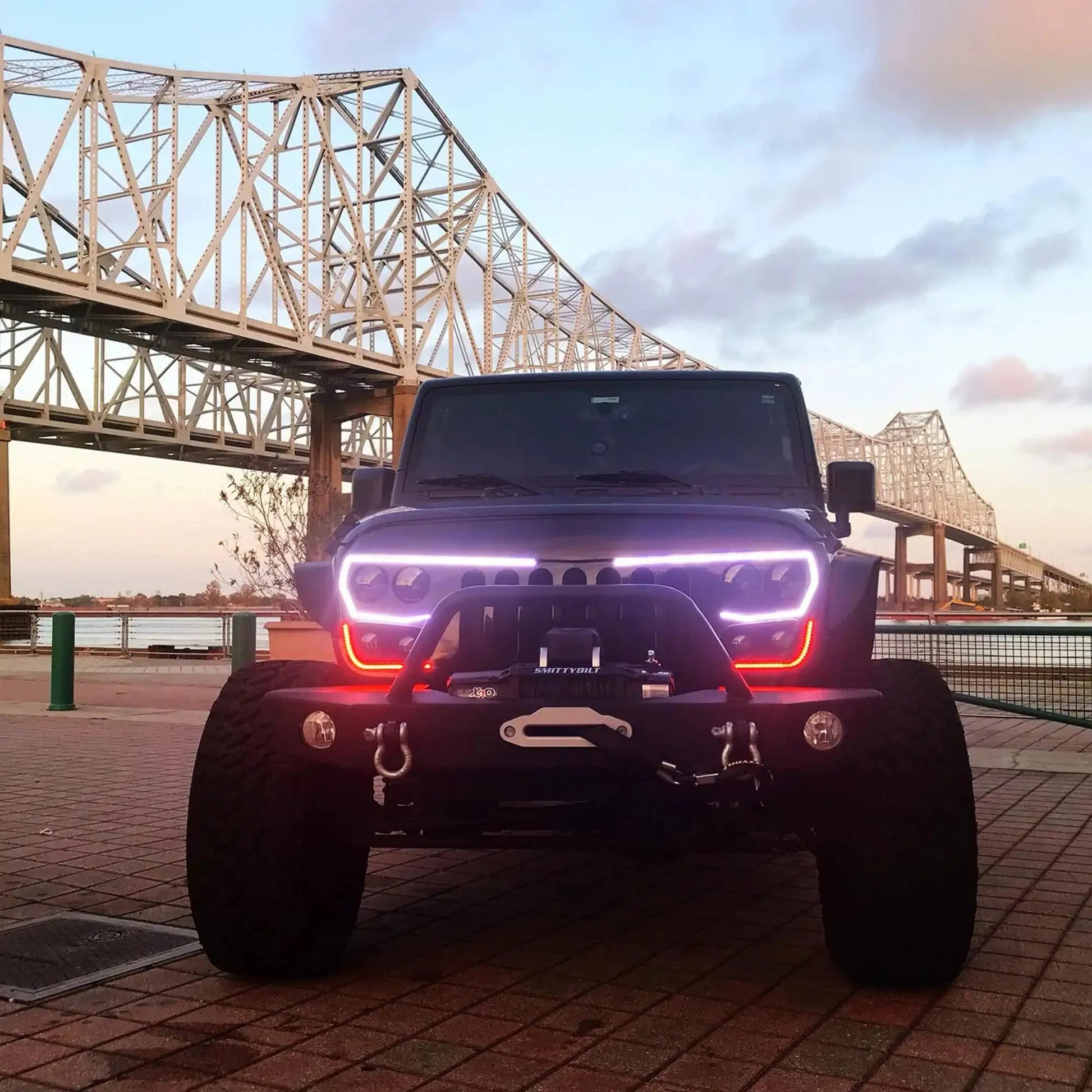 2007-2017 Jeep Wrangler JK VECTOR Pro Series II Full LED Grill - Integrated Headlights & DRL by ORACLE Lighting