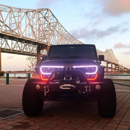 2007-2017 Jeep Wrangler JK VECTOR Pro Series II Full LED Grill - Integrated Headlights & DRL by ORACLE Lighting