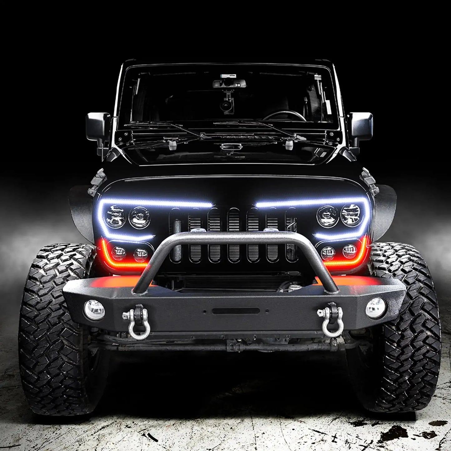 2007-2017 Jeep Wrangler JK VECTOR Pro Series II Full LED Grill - Integrated Headlights & DRL by ORACLE Lighting