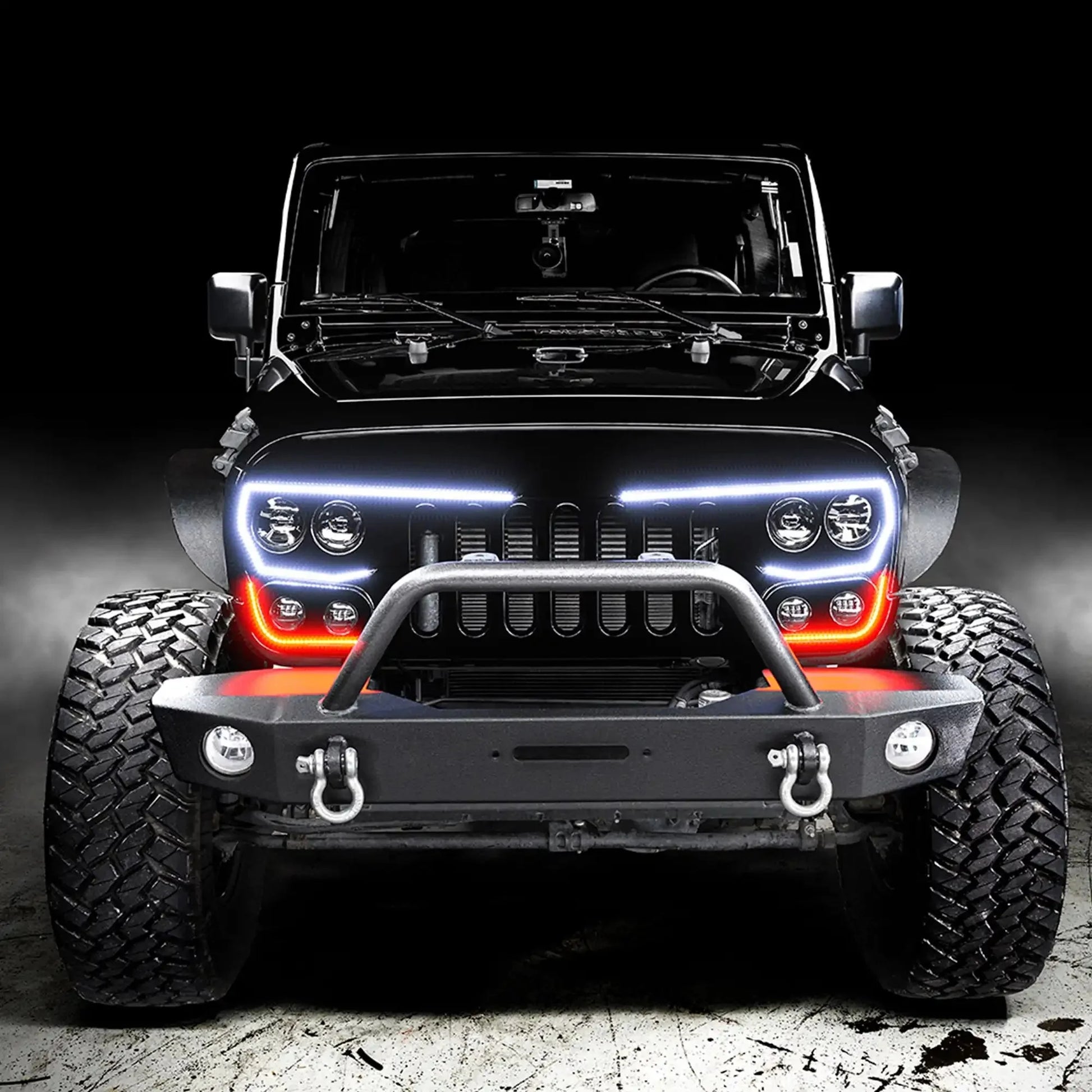 2007-2017 Jeep Wrangler JK VECTOR Pro Series II Full LED Grill - Integrated Headlights & DRL by ORACLE Lighting