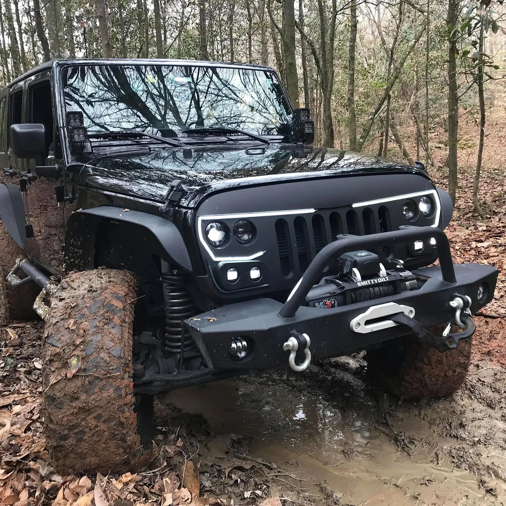 2007-2017 Jeep Wrangler JK VECTOR Pro Series II Full LED Grill - Integrated Headlights & DRL by ORACLE Lighting