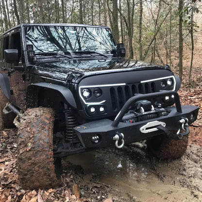 2007-2017 Jeep Wrangler JK VECTOR Pro Series II Full LED Grill - Integrated Headlights & DRL by ORACLE Lighting