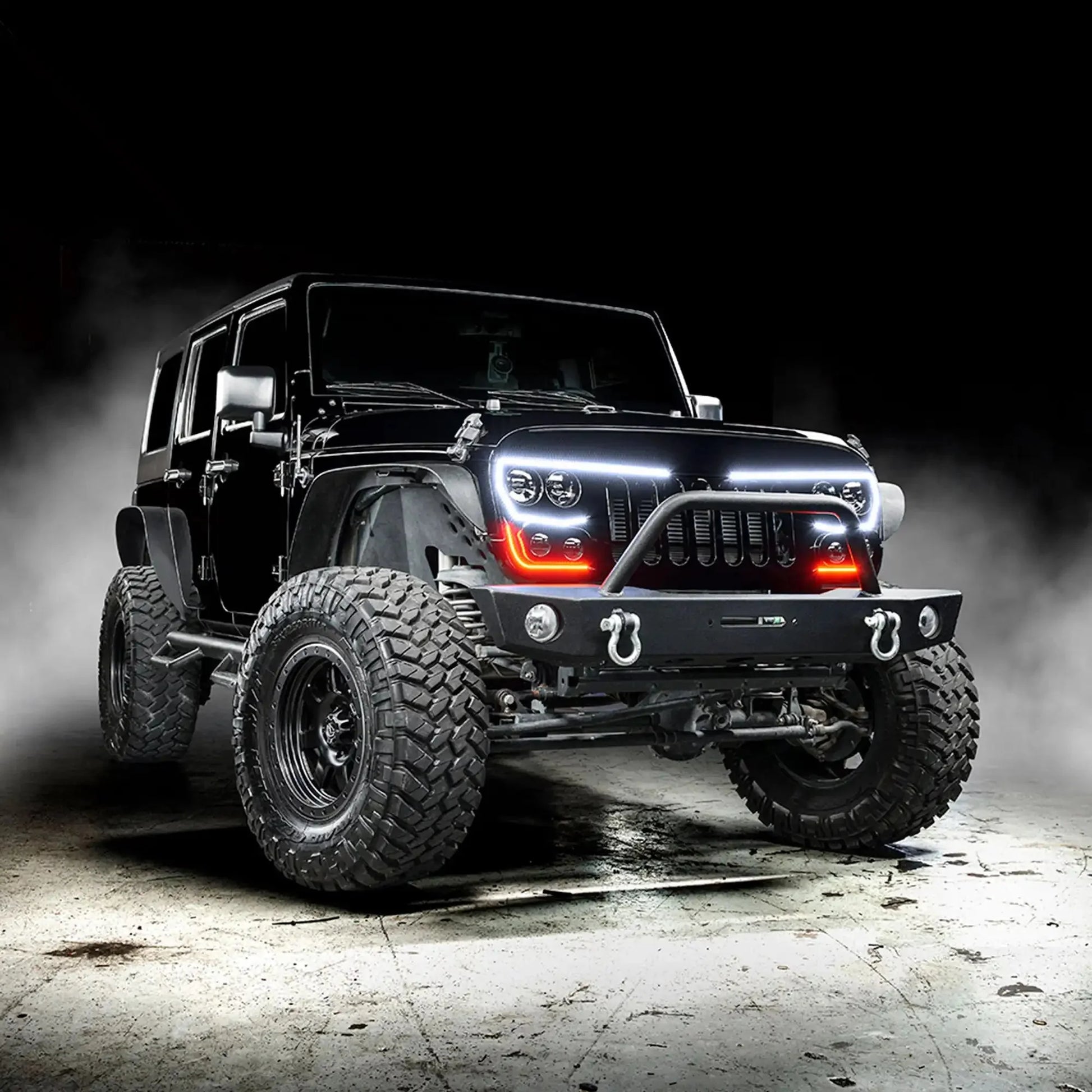 2007-2017 Jeep Wrangler JK VECTOR Pro Series II Full LED Grill - Integrated Headlights & DRL by ORACLE Lighting