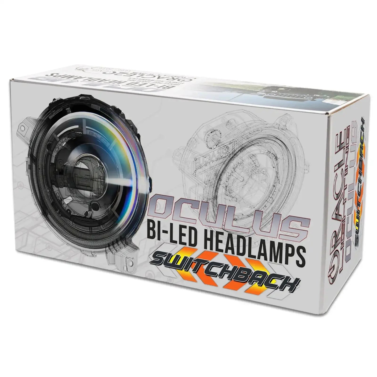ORACLE Lighting Oculus™ Switchback Bi-LED Projector Headlights for Jeep Wrangler JL/ Gladiator JT by ORACLE Lighting