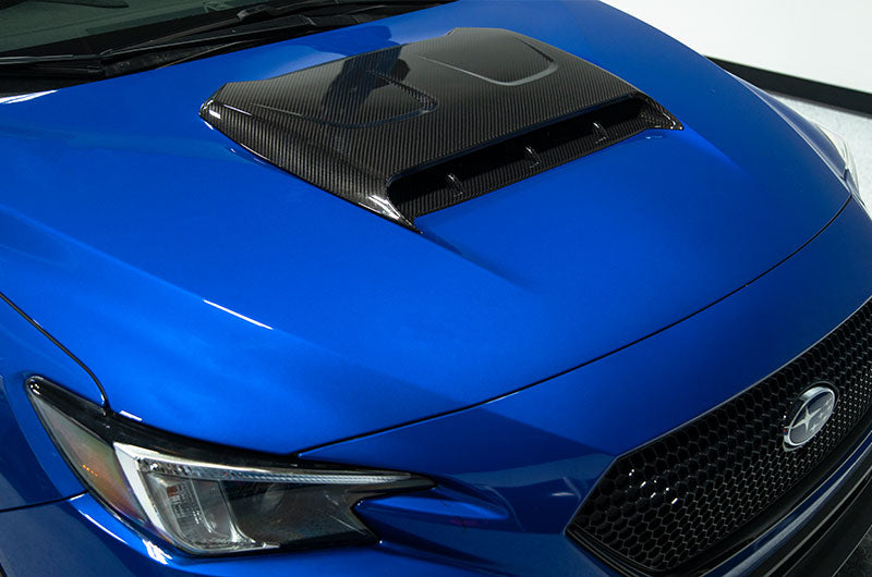 OLM LE Oversize Carbon Fiber Hood Scoop Cover - 2022+ WRX by MYX Automotive