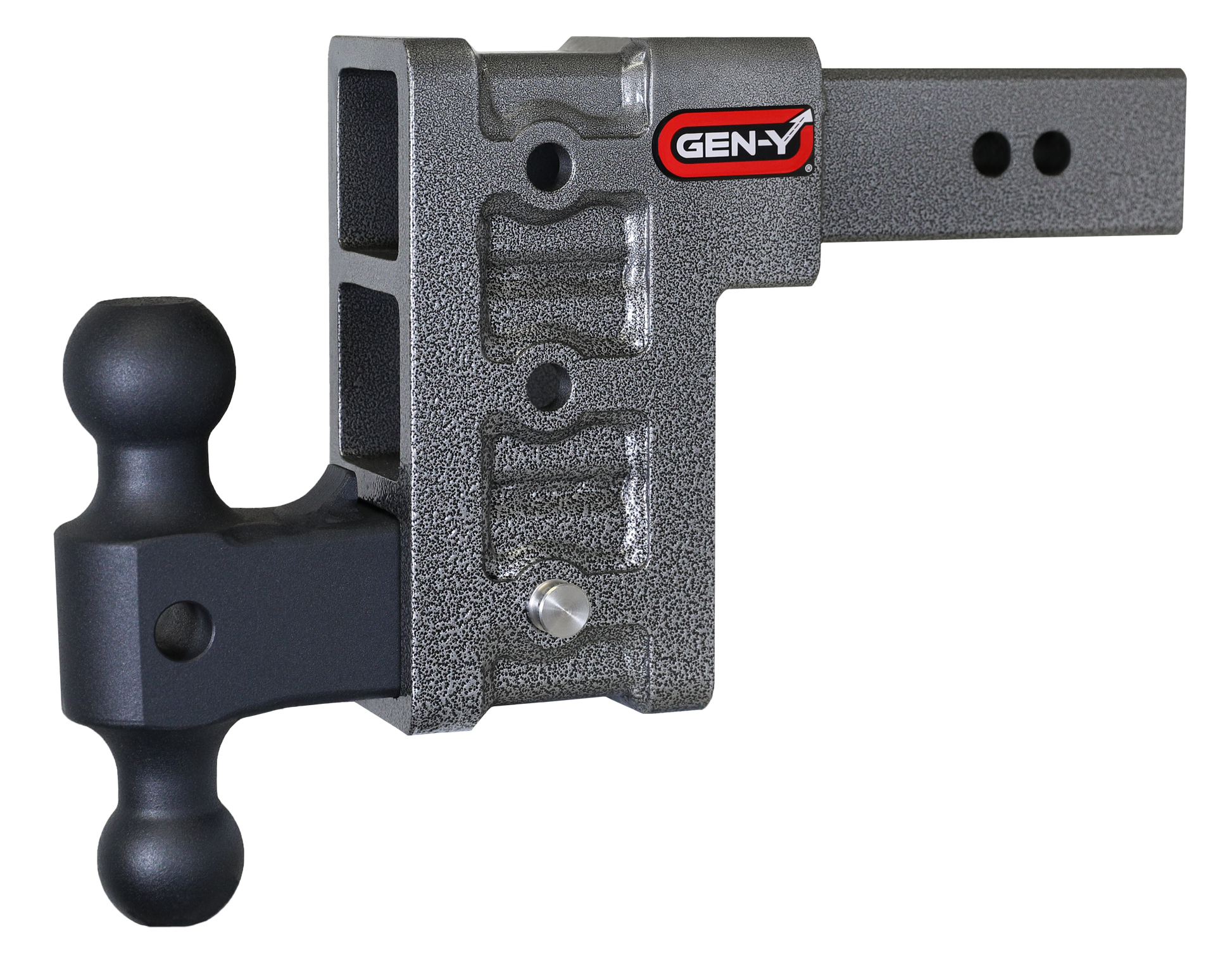 MEGA-DUTY 2.5" Shank 6" Drop 3K TW 21K Hitch & GH-061 Dual-Ball by GEN-Y Hitch