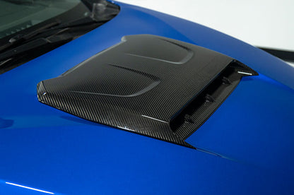 OLM LE Oversize Carbon Fiber Hood Scoop Cover - 2022+ WRX by MYX Automotive