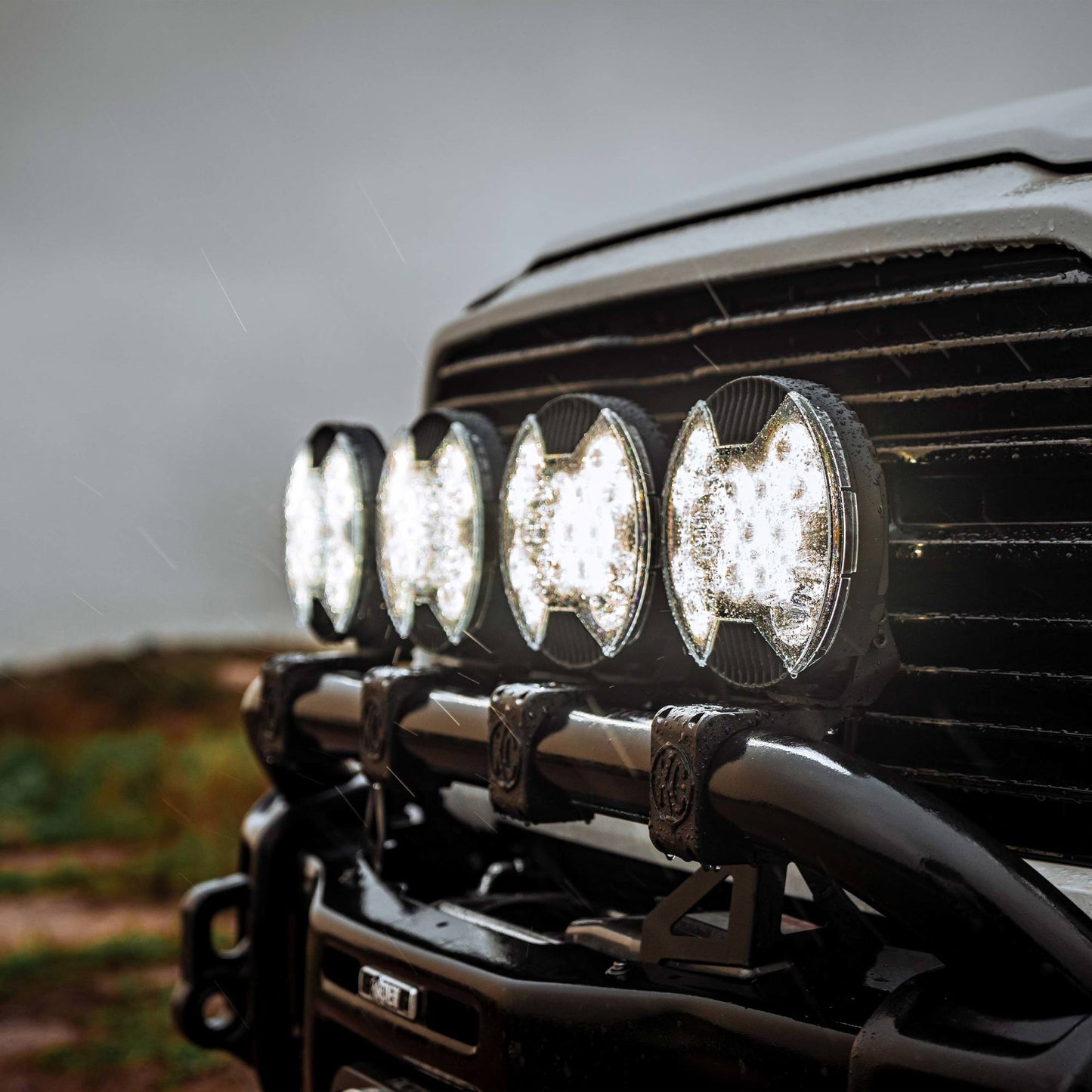 SlimLite 8" LED - Light Shield - Clear by KC HiLiTES