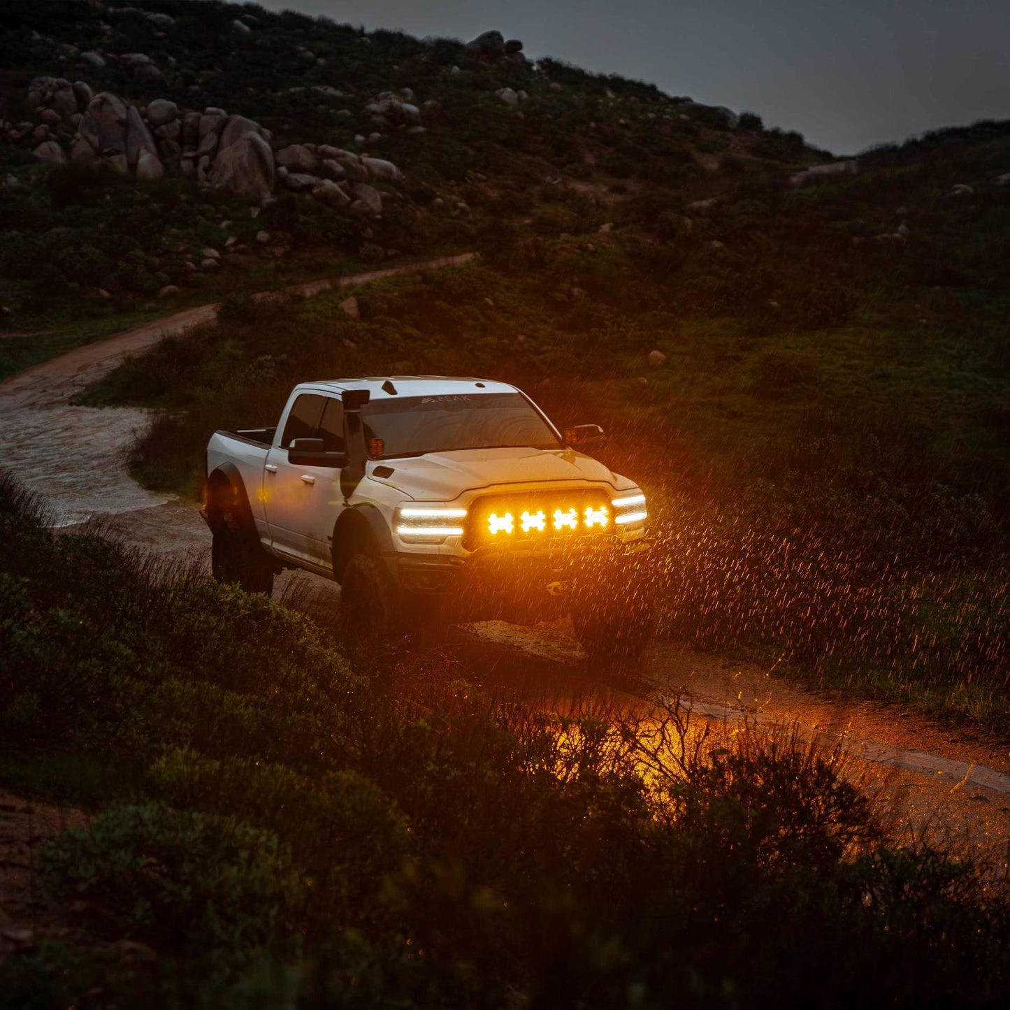 SlimLite 8" LED - Light Shield - Amber by KC HiLiTES