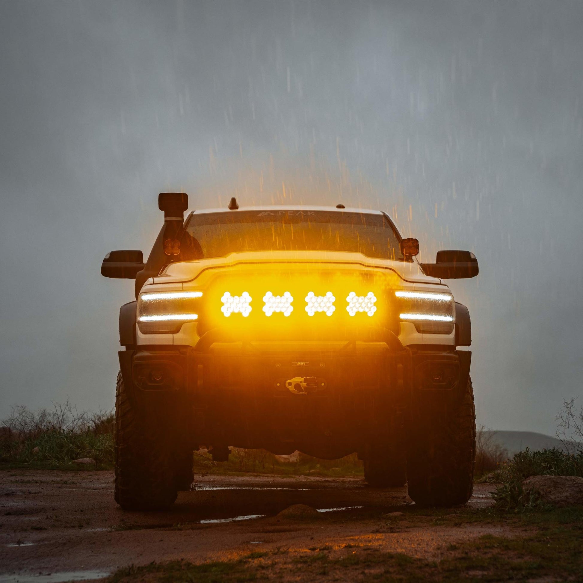 SlimLite 8" LED - Light Shield - Amber by KC HiLiTES