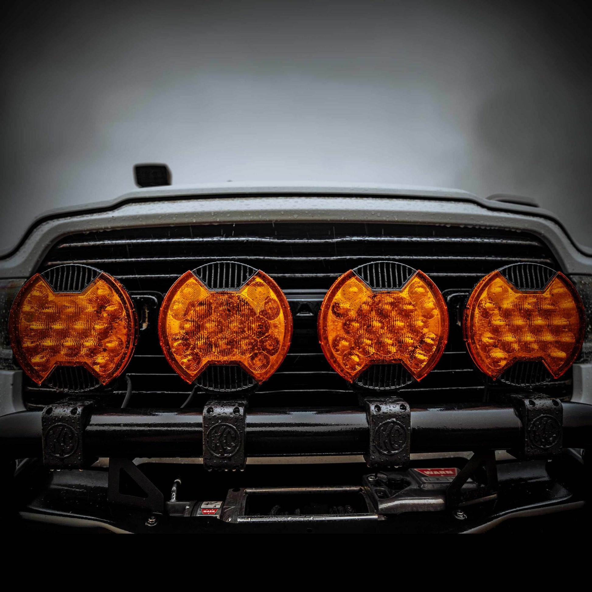 SlimLite 8" LED - Light Shield - Driving - Amber by KC HiLiTES