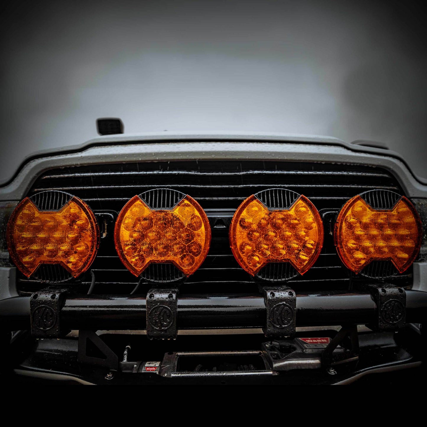SlimLite 8" LED - Light Shield - Driving - Amber by KC HiLiTES