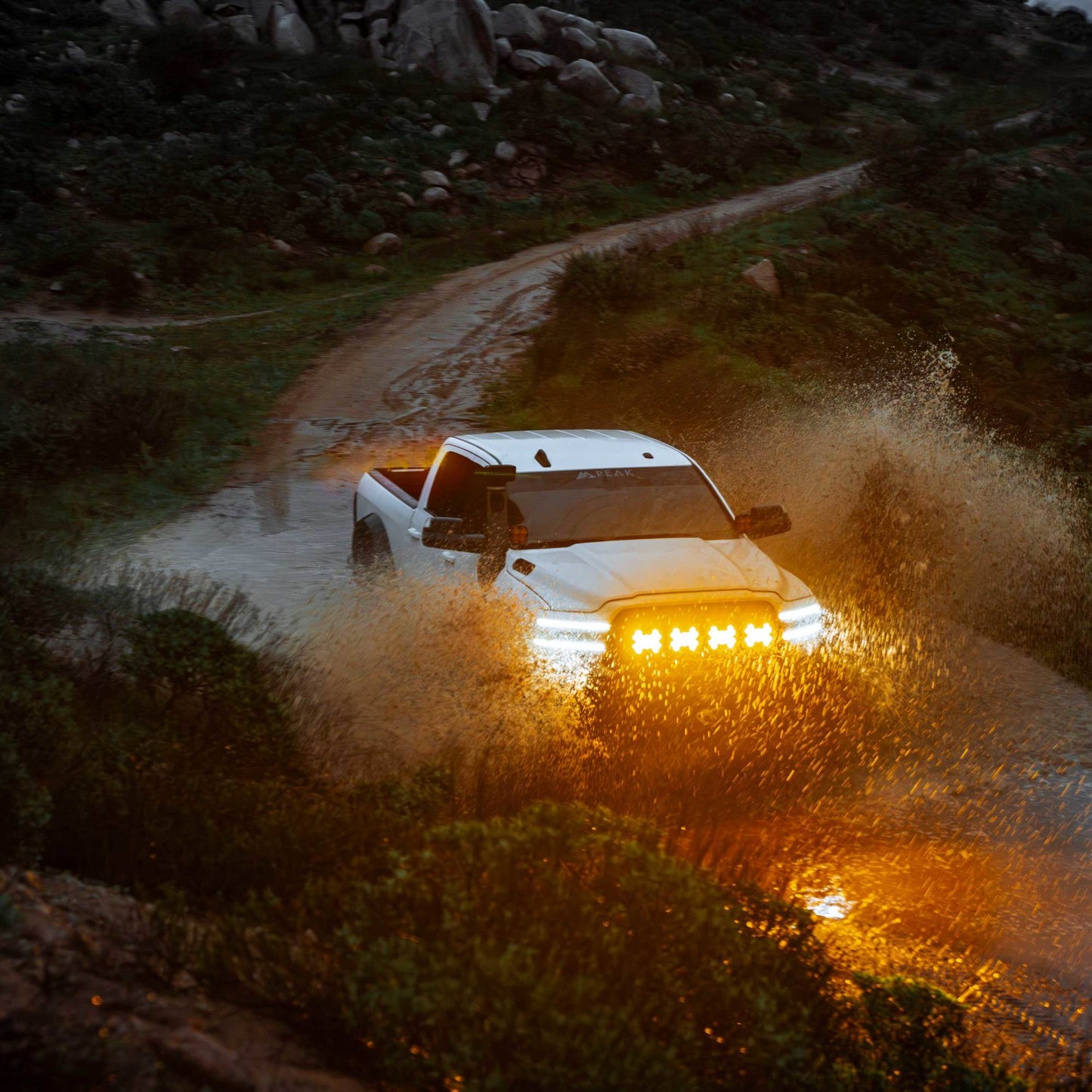 SlimLite 8" LED - Light Shield - Driving - Amber by KC HiLiTES