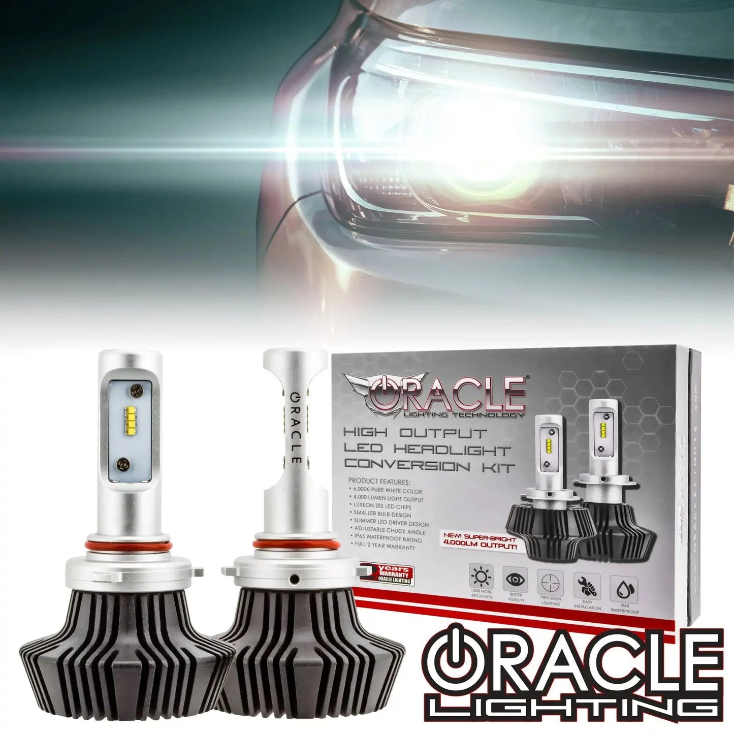 ORACLE Lighting 9005 - 4,000+ Lumen LED Light Bulb Conversion Kit (High Beam) by ORACLE Lighting
