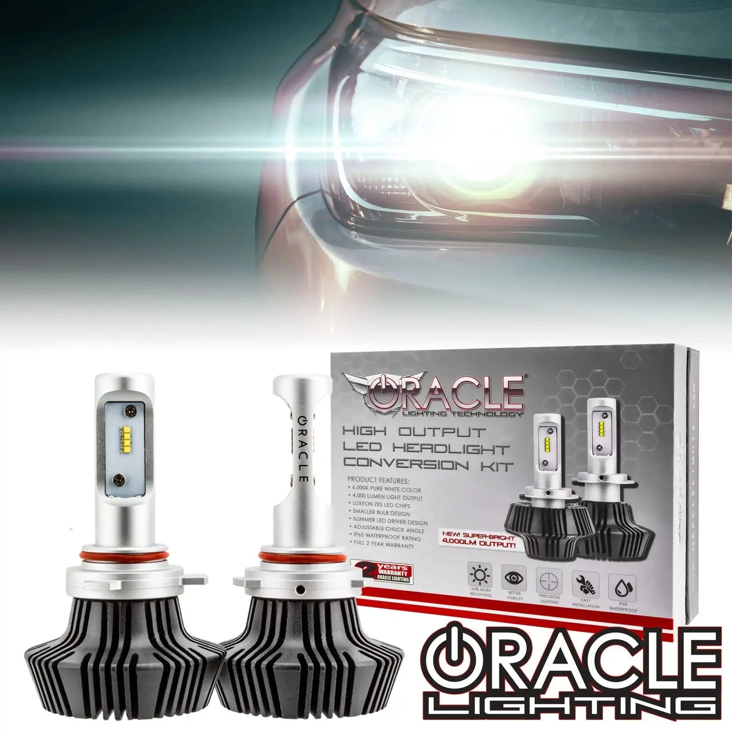 ORACLE Lighting 9012 - 4,000+ Lumen LED Light Bulb Conversion Kit (High Beam) by ORACLE Lighting