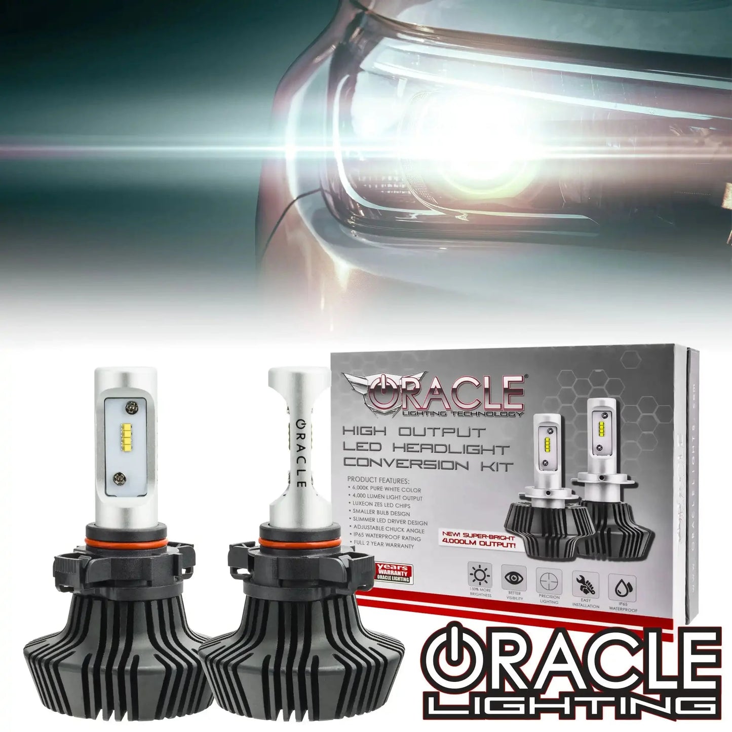 ORACLE Lighting H16/5202 - 4,000+ Lumen LED Light Bulb Conversion Kit (Fog Light) by ORACLE Lighting