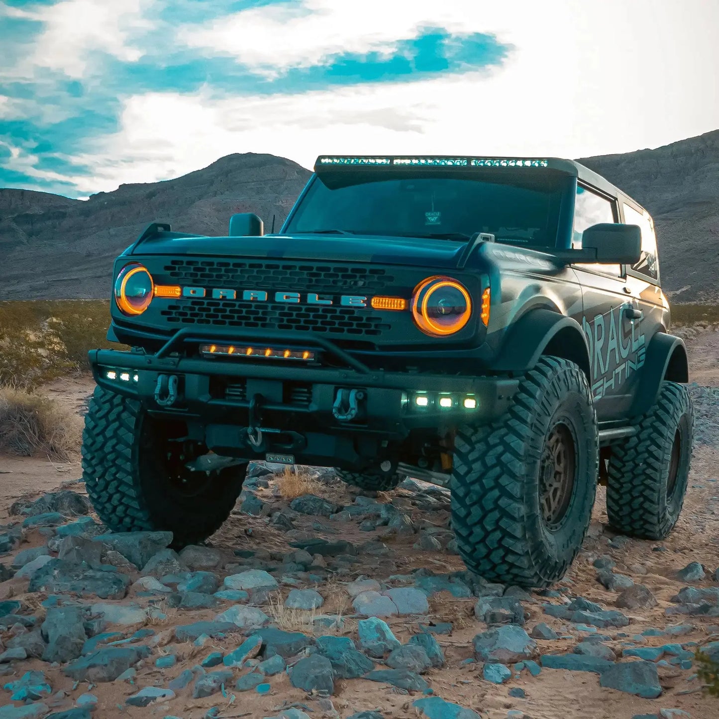 2021-2026 Ford Bronco Triple LED Fog Light Kit - Steel Modular Bumper | 90W by ORACLE Lighting