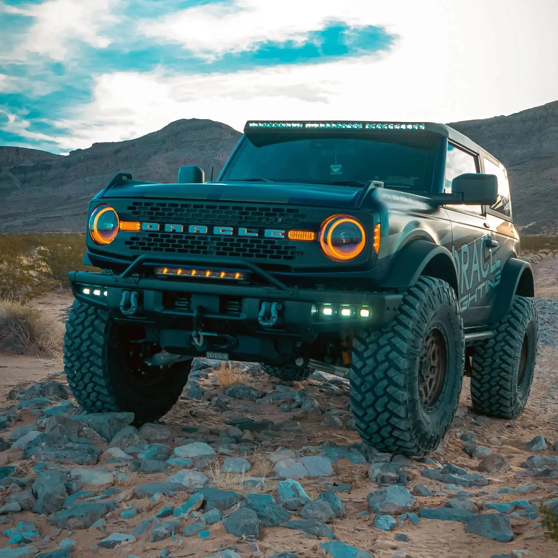 2021-2026 Ford Bronco Triple LED Fog Light Kit - Steel Modular Bumper | 90W by ORACLE Lighting