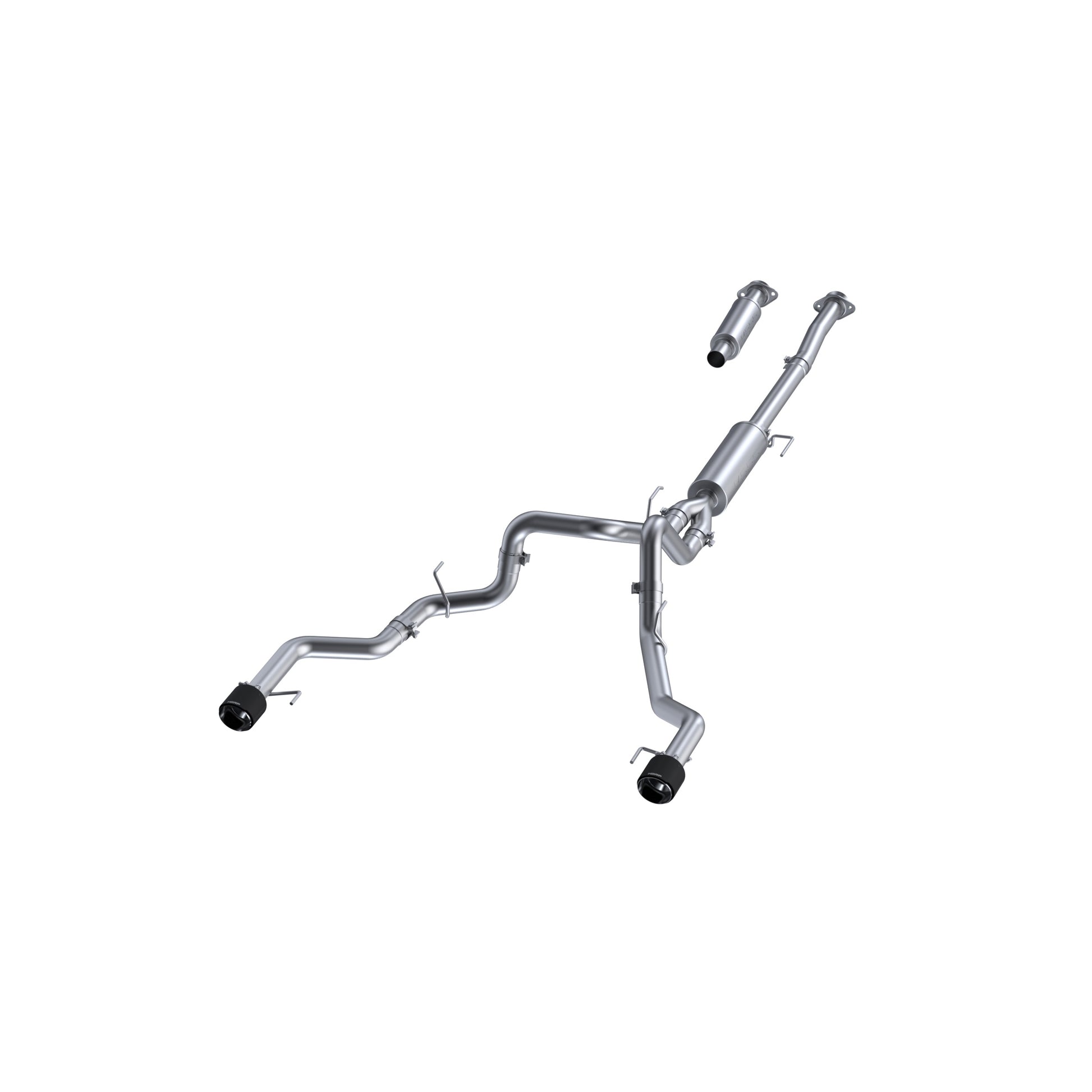 3in. Cat-Back. Dual Split Rear Exit. T304. CF by MBRP Exhaust