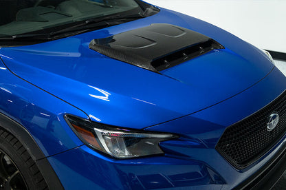 OLM LE Oversize Carbon Fiber Hood Scoop Cover - 2022+ WRX by MYX Automotive