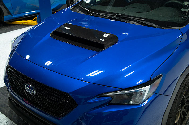 OLM LE Carbon Fiber Hood Scoop Cover - 2022+ WRX by MYX Automotive