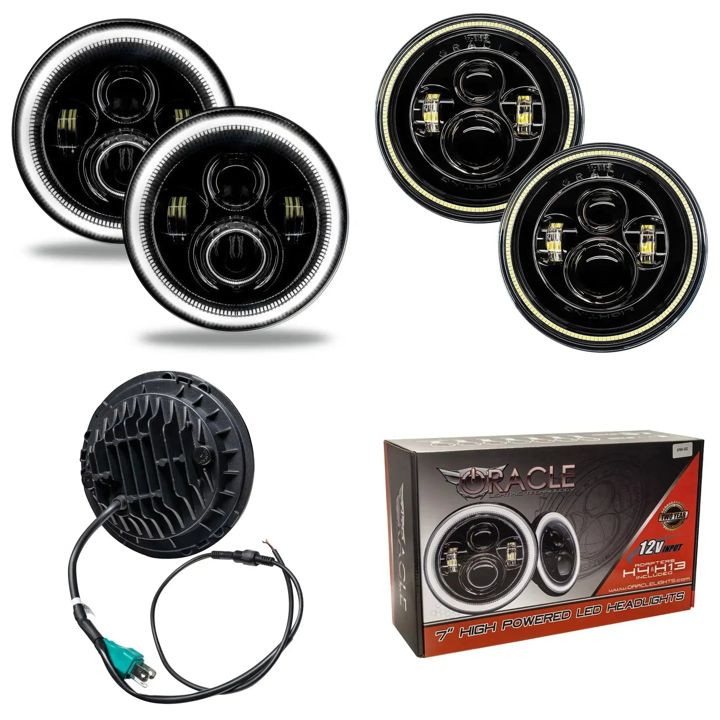 7" High Powered LED Headlights | DOT Certified Sealed Beam Replacement | Jeep Wrangler & Classic Cars by ORACLE Lighting